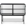 ferm LIVING - Haze Sideboard, Reeded Glas, schwarz