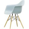 Vitra - Eames Plastic Armchair DAW (H 43 cm), Ahorn gelblich / eisgrau, Filzgleiter schwarz (Hartboden)