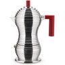 Alessi - Pulcina Espressokocher, 15 cl, silber / rot