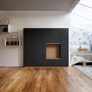 MYCS Schrankwand Graphitgrau - Moderne Wohnwand: Türen in Graphitgrau - Hochwertige Materialien - 228 x 200 x 34 cm, Konfigurator