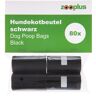 zooplus Exclusive Hundekotbeutel schwarz - 4 Rollen à 20 Beutel