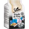 Megapack Sheba Fresh & Fine Frischebeutel 12 x 50 g - Thunfisch & Lachs in Gelee