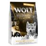 Probierpackung - Wolf of Wilderness Trockenfutter für Hunde - JUNIOR Rocky Canyons Freiland-Rind (Single Protein, 300 g)