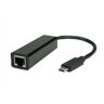 Value USB C Ethernet Konverter, vollduplex, bis 1000Mbit/s, IN: 1x RJ45 female, OUT: 1x USB C male