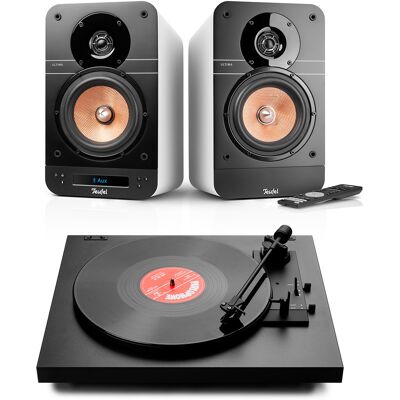 Teufel ULTIMA 25 AKTIV + Pro-Ject A1.2 Weiß / Schwarz Teufel ULTIMA 25 AKTIV + Pro-Ject A1.2 Weiß / Schwarz