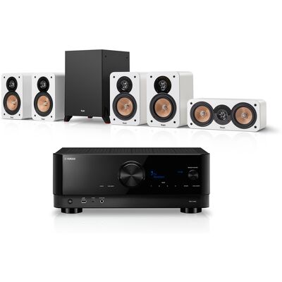 Teufel ULTIMA 20 Surround + Yamaha RX-V4A Weiß Teufel ULTIMA 20 Surround + Yamaha RX-V4A Weiß