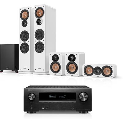 Teufel ULTIMA 40 Surround + DENON X2800H DAB Weiß / Schwarz Teufel ULTIMA 40 Surround + DENON X2800H DAB Weiß / Schwarz