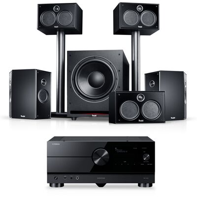 Teufel SYSTEM 6 + Yamaha RX-A4A Schwarz Teufel SYSTEM 6 + Yamaha RX-A4A Schwarz