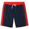 TOM TAILOR Herren Badeshorts mit Colour Blocking, blau, Colour Blocking, Gr. L, polyester