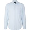 TOM TAILOR Herren Hemd mit Struktur, blau, Gr. XXXL, baumwolle