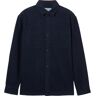 TOM TAILOR Herren Twill Overshirt, blau, Uni, Gr. XL, baumwolle