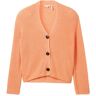 TOM TAILOR Damen Cardigan mit TENCEL™ × REFIBRA™ Lyocell-Fasern, orange, Melange Optik, Gr. XXL, baumwolle