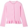 TOM TAILOR Kinder Strick Cardigan mit Volants, rosa, Uni, Gr. 92/98, baumwolle