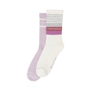 TOM TAILOR Damen Socken im Doppelpack, rosa, Muster, Gr. 35-38, baumwolle