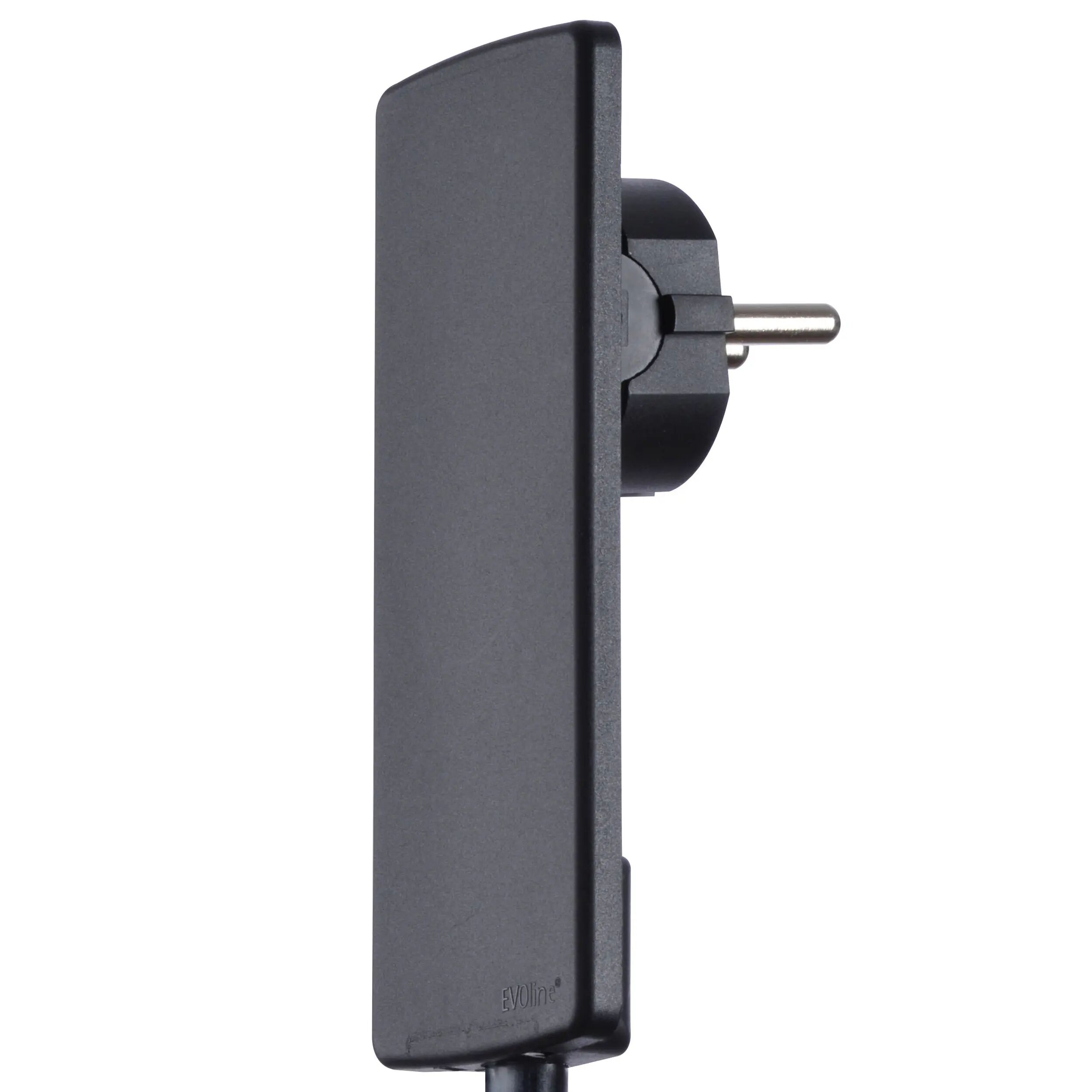 Schulte Elektrotechnik Evoline® Plug Netzstecker-Adapterverlängerung mit Schukostecker  schwarz
