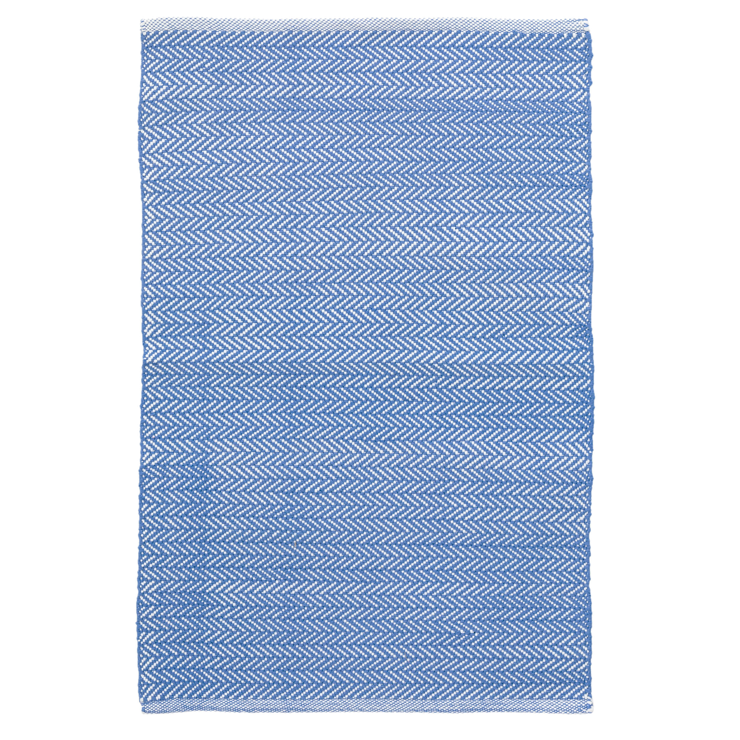 Dash & Albert Herringbone Outdoorteppich  dunkelblau