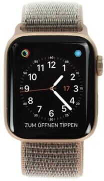 Apple Watch Series 4 Aluminiumgehäuse gold 40mm mit Sport Loop sandrosa (GPS+Cellular) aluminium gold