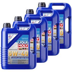 4x 5l Liqui Moly Motoröl Leichtlauf High Tech 5w-40 Passend Für Api Sp Mb 229.5: 4x 5l Liqui Moly Motoröl Leichtlauf High Tech 5w-40 Passend Für Api Sp Mb 229.5: