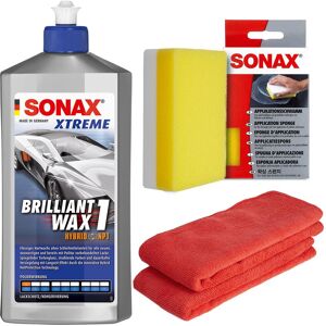 500ml Sonax Xtreme Brilliant Wax 1 Hybrid Npt + Schwamm + Microfasertuch: Sonax: 02012000 + 04162410 + 04173000 500ml Sonax Xtreme Brilliant Wax 1 Hybrid Npt + Schwamm + Microfasertuch: Sonax: 02012000 + 04162410 + 04173000
