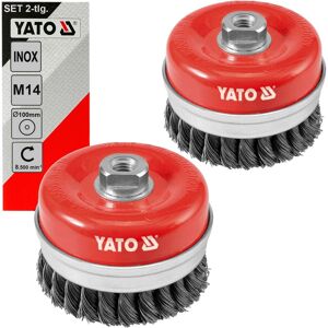 2x Yato Topfbürste Ø 100mm Drahtbürste M14 Flex Winkelschleifer Stahl Rundbürste: Yato Yt-4769 2x Yato Topfbürste Ø 100mm Drahtbürste M14 Flex Winkelschleifer Stahl Rundbürste: Yato Yt-4769