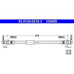 Bremsschlauch 83.6124-0218.3 - Bremsleitung Bremsschlauch 83.6124-0218.3 - Bremsleitung
