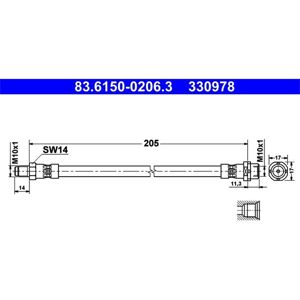 Bremsschlauch 83.6150-0206.3 für BMW Z4 - Bremsleitung Bremsschlauch 83.6150-0206.3 für BMW Z4 - Bremsleitung