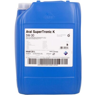 20l Aral Supertronick 5w30 Motoröl Passend Für Vw 504/507.00 Bmw Ll-04 Mb 229.52: 20l Aral Supertronick 5w30 Motoröl Passend Für Vw 504/507.00 Bmw Ll-04 Mb 229.52: