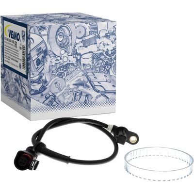 VEMO ABS-Sensor - 48 Zähne - 480mm Kabel - Vorderachse - Ohne Bremsbelagverschleiß VEMO ABS-Sensor - 48 Zähne - 480mm Kabel - Vorderachse - Ohne Bremsbelagverschleiß