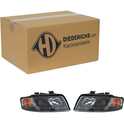 Diederichs Tuning H1 Scheinwerfer Satz Klarglas Schwarz Passend Für Audi A4: Diederichs Tuning H1 Scheinwerfer Satz Klarglas Schwarz Passend Für Audi A4: