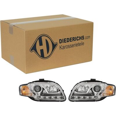 Diederichs Tuning H7/h1 Scheinwerfer Satz Chrom Klarglas Passend Für Audi A4: Diederichs Tuning H7/h1 Scheinwerfer Satz Chrom Klarglas Passend Für Audi A4: