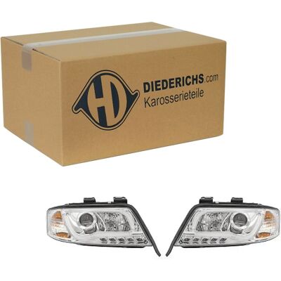 Diederichs Tuning H1 Scheinwerfer Satz Chrom Klarglas Passend Für Audi A6: Diederichs Tuning H1 Scheinwerfer Satz Chrom Klarglas Passend Für Audi A6: