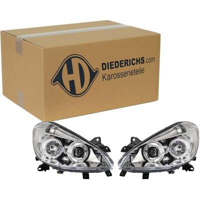 Diederichs Tuning H1 Scheinwerfer Satz Chrom Klarglas Passend Für Renault Clio: Diederichs Tuning H1 Scheinwerfer Satz Chrom Klarglas Passend Für Renault Clio: