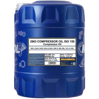 SCT - MANNOL 20l Mannol Kompressor Öl Iso 150 Din 51506 (vbl) Din 51506 (vcl) Iso L-daa L-dab: SCT - MANNOL 20l Mannol Kompressor Öl Iso 150 Din 51506 (vbl) Din 51506 (vcl) Iso L-daa L-dab: