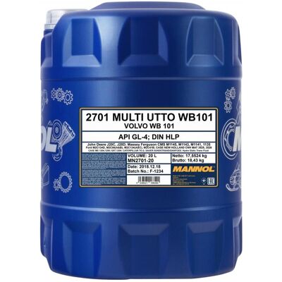 MANNOL Multi UTTO WB 101 - Hydrauliköl MANNOL Multi UTTO WB 101 - Hydrauliköl