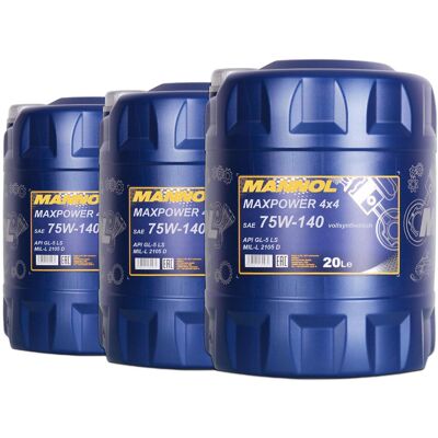 SCT GERMANY 3x20 Liter Sae 75w-140 Api Gl5 / Ls (limited Slip) Getriebeöl/ Achsöl: SCT GERMANY 3x20 Liter Sae 75w-140 Api Gl5 / Ls (limited Slip) Getriebeöl/ Achsöl: