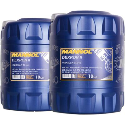 2x10 Liter Mannol Dexron Ii Automatik Getriebeöl Öl Servolenkung: 2x10 Liter Mannol Dexron Ii Automatik Getriebeöl Öl Servolenkung: