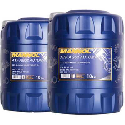 2x10 Liter Mannol Atf Ag 52 Automatik Getriebeöl: 2x10 Liter Mannol Atf Ag 52 Automatik Getriebeöl: