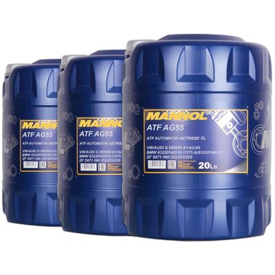 3x20 Liter Mannol Atf Ag55 Automatik Getriebeöl Öl: 3x20 Liter Mannol Atf Ag55 Automatik Getriebeöl Öl: