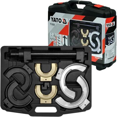 YATO Federspanner-satz Mit 3 Spannkopfpaaren Für Mcpherson Federbeine Ø65-212mm: YATO Federspanner-satz Mit 3 Spannkopfpaaren Für Mcpherson Federbeine Ø65-212mm: