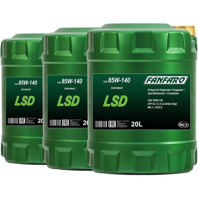 SCT GERMANY 3x 20l Fanfaro Lsd 85w-140 Gl-5 Getriebeöl Auf Mineralölbasis: SCT GERMANY 3x 20l Fanfaro Lsd 85w-140 Gl-5 Getriebeöl Auf Mineralölbasis:
