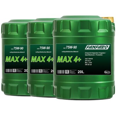 SCT GERMANY 3x 20l Fanfaro Max 4+ 75w-90 Vollsynthetisches Getriebeöl: SCT GERMANY 3x 20l Fanfaro Max 4+ 75w-90 Vollsynthetisches Getriebeöl: