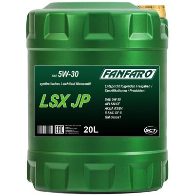 FANFARO Fanfaro Lsx Jp 5W-30 Synthetisches Motoröl - Fahrzeugtyp FANFARO Fanfaro Lsx Jp 5W-30 Synthetisches Motoröl - Fahrzeugtyp