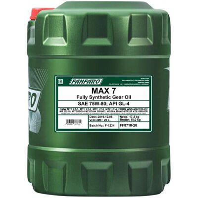 FANFARO - MAX 7 - 75W-80 - MB 235.10 - Getriebeöl FANFARO - MAX 7 - 75W-80 - MB 235.10 - Getriebeöl