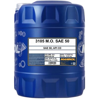 SCT - MANNOL 20l Mannol M.o Sae 50 Motoröl Mineralisch Passend Für Volvo B20 Mack Eo-j L2104c: SCT - MANNOL 20l Mannol M.o Sae 50 Motoröl Mineralisch Passend Für Volvo B20 Mack Eo-j L2104c: