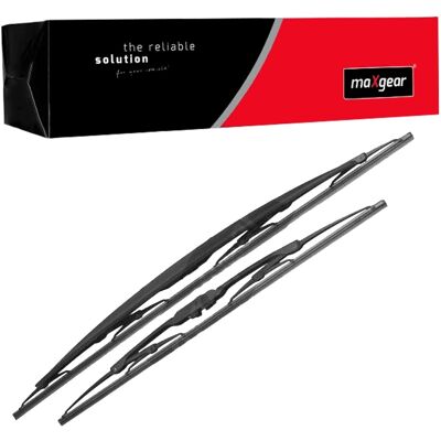 Maxgear 2x Metallwischer mit Spoiler Set - 600mm,475mm - Frontscheibenwischer Maxgear 2x Metallwischer mit Spoiler Set - 600mm,475mm - Frontscheibenwischer