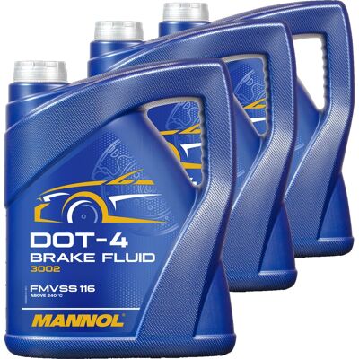 Hausmarke 3x5l Mannol Dot4 Bremsflüssigkeit Brake Fluid Kupplungsflüssigkeit Synthetisch: Mn3002-5 Hausmarke 3x5l Mannol Dot4 Bremsflüssigkeit Brake Fluid Kupplungsflüssigkeit Synthetisch: Mn3002-5