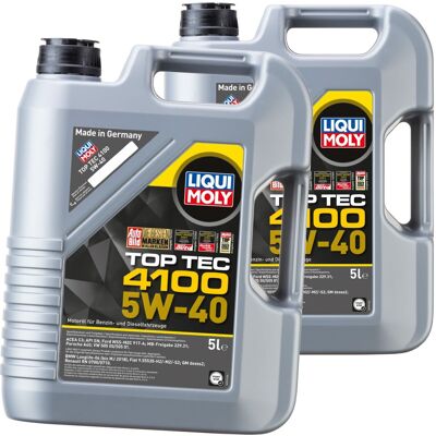 2x 5 L Liqui Moly Motoröl Top Tec 4100 5w-40 Passend Für Acea C3 Api Sn: 2x 5 L Liqui Moly Motoröl Top Tec 4100 5w-40 Passend Für Acea C3 Api Sn: