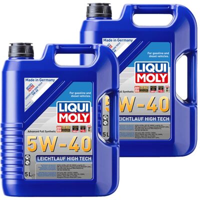 2x 5l Liqui Moly Motoröl Leichtlauf High Tech 5w-40 Passend Für Api Sp Bmw Ll-01: 2x 5l Liqui Moly Motoröl Leichtlauf High Tech 5w-40 Passend Für Api Sp Bmw Ll-01: