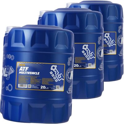 Hausmarke 3 X 20l Mannol Getriebeöl Atf Multivehicle Passend Für Aisin Warner Jws3309: Hausmarke 3 X 20l Mannol Getriebeöl Atf Multivehicle Passend Für Aisin Warner Jws3309: