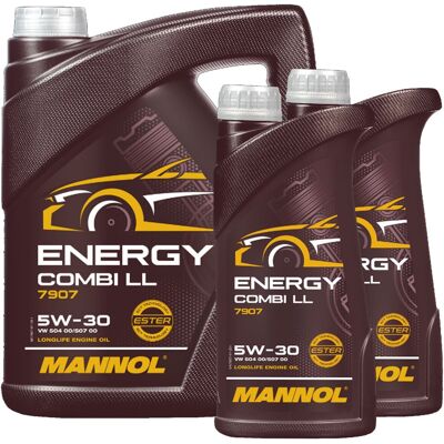 1x5l+2x1l Motoröl Mannol Nrg Combi Ll 5w-30 Passend Für Vw 504/507 00 Bmw Ll-04: 1x5l+2x1l Motoröl Mannol Nrg Combi Ll 5w-30 Passend Für Vw 504/507 00 Bmw Ll-04: